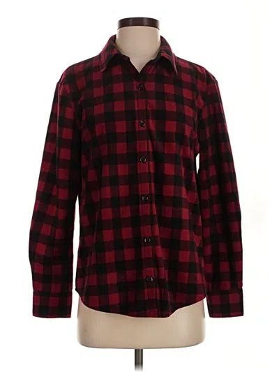 Pre-owned Riders By Lee Long Sleeve Blouse In Red