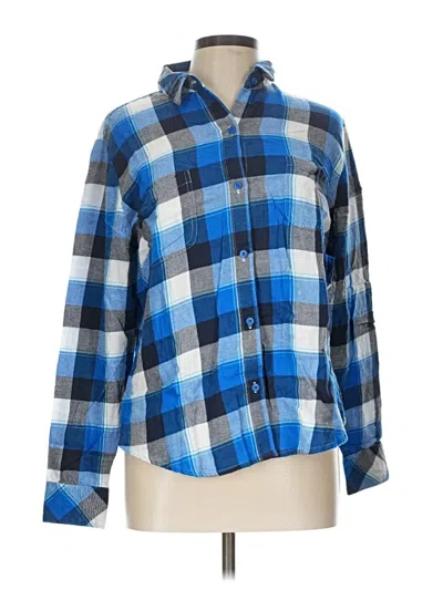 Pre-owned Riders By Lee Long Sleeve Button Down Shirt In Blue