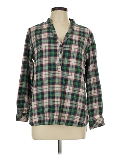 Pre-owned Riders By Lee Long Sleeve Button Down Shirt In Green