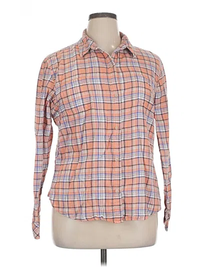 Pre-owned Riders By Lee Long Sleeve Button Down Shirt In Orange
