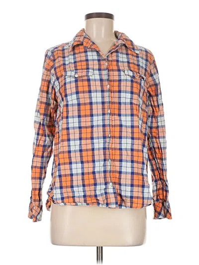 Pre-owned Riders By Lee Long Sleeve Button Down Shirt In Orange