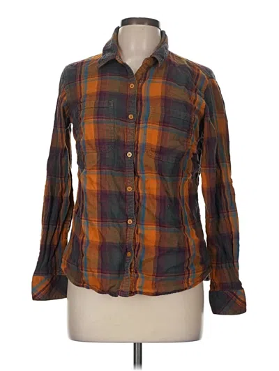 Pre-owned Riders By Lee Long Sleeve Button Down Shirt In Orange