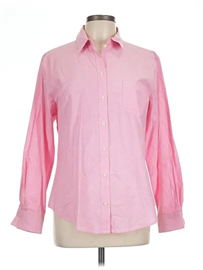 Pre-owned Riders By Lee Long Sleeve Button Down Shirt In Pink