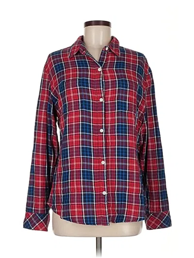Pre-owned Riders By Lee Long Sleeve Button Down Shirt In Red