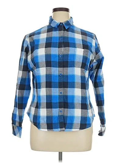 Pre-owned Riders By Lee Long Sleeve Polo Shirt In Blue