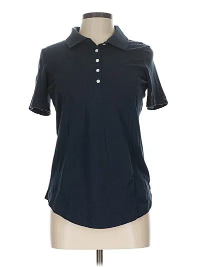 Pre-owned Riders By Lee Short Sleeve Blouse In Black