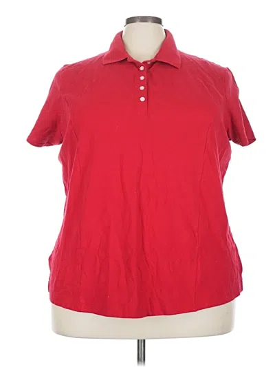 Pre-owned Riders By Lee Short Sleeve Blouse In Red