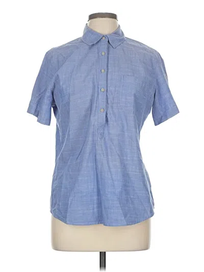 Pre-owned Riders By Lee Short Sleeve Button Down Shirt In Blue