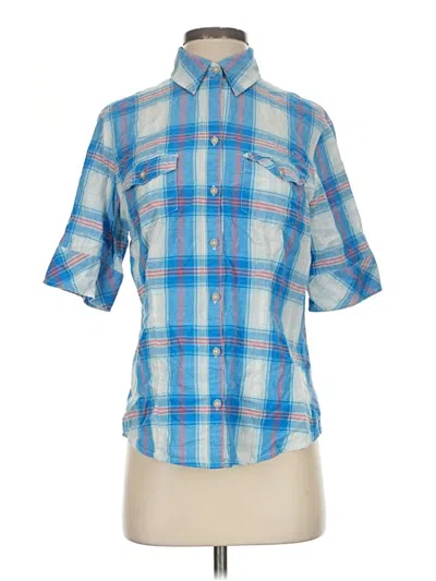 Pre-owned Riders By Lee Short Sleeve Button Down Shirt In Blue