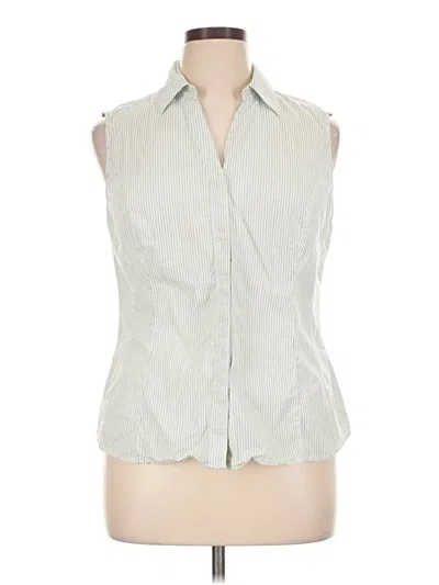 Pre-owned Riders By Lee Sleeveless Button Down Shirt In Ivory