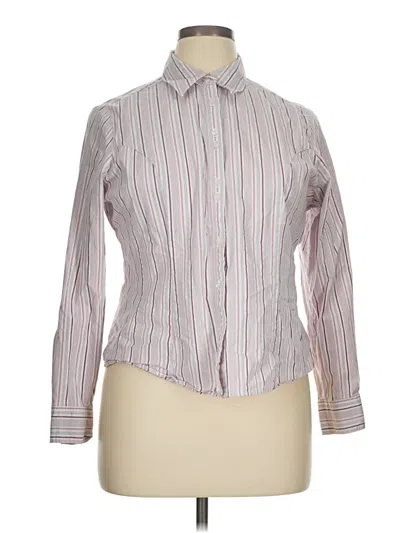 Pre-owned Riders Long Sleeve Button Down Shirt In Burgundy