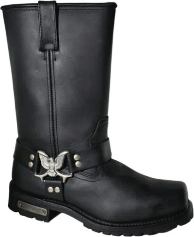Pre-owned Ridetecs Men's 1442zipper Motorcycle Boot In Black
