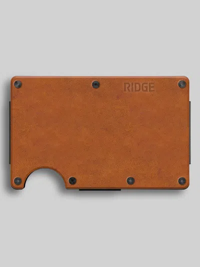 Ridge Wallet Llc 2.0 Tobacco Brown Leather Minimalist Cash Strap Wallet