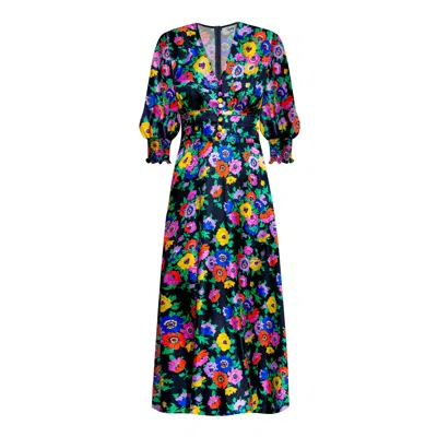 Ridley London Women's Ella Dress: Black Madeleine Silk Twill