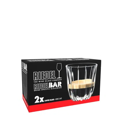 Riedel Crystal Drink Specific Glassware 2 Piece Coffee Glass Set In Transparent