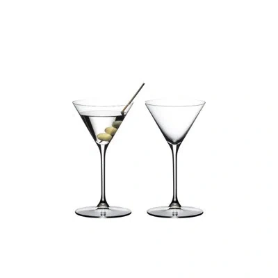 Riedel Grape@ Martini Glass (set Of 2) In Clear