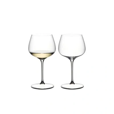 Riedel Grape@ Oaked Chardonnay/gin Tonic Wine Glass (set Of 2) In Clear