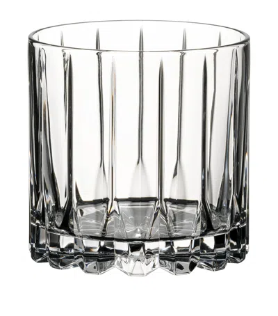 Riedel Set Of 2 Crystal Drink Specific Rocks Glasses In Clear