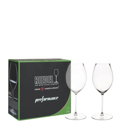Riedel Set Of 2 Crystal Performance Pinot Noir Wine Glasses In Animal Print