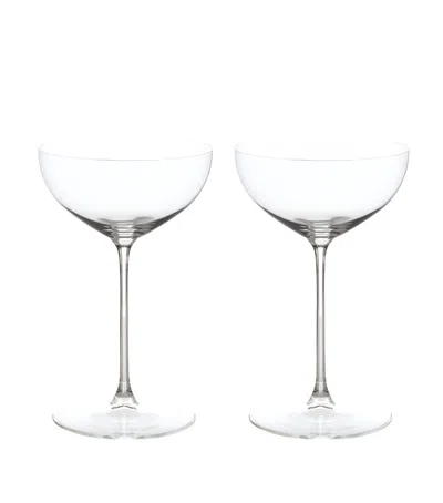 Riedel Set Of 2 Crystal Veritas Coupes In Transparent