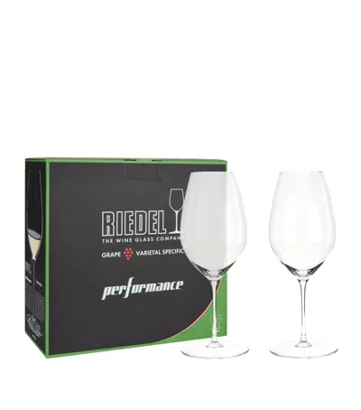 Riedel Set Of 2 Performance Riesling Glasses In Black