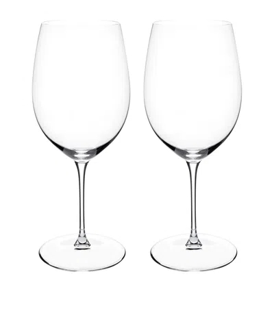 Riedel Set Of 2 Veritas Cabernet/merlot Glasses In Transparent