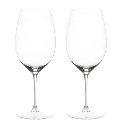 Riedel Set Of 2 Veritas New World Shiraz Glasses In Transparent