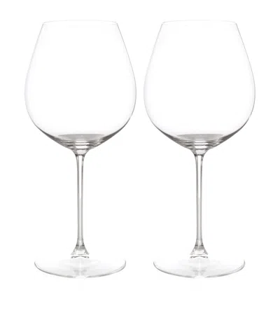 Riedel Set Of 2 Veritas Old World Pinot Noir Glasses In Transparent