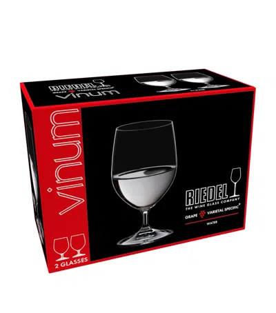 Riedel Set Of 2 Vinum Water Glasses In Transparent