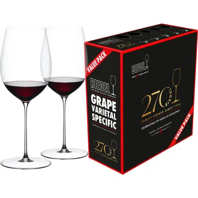 Riedel Superleggero Bordeaux Grand Cru 2 Piece Wine Glass Set In Transparent