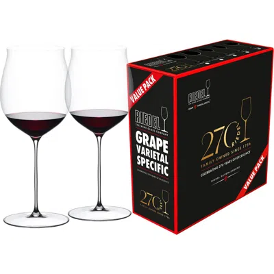 Riedel Superleggero Burgundy Grand Cru 2 Piece Wine Glass Set In Transparent