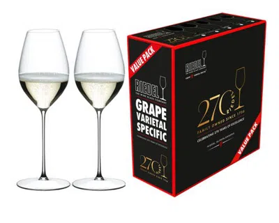 Riedel Superleggero Champagne 2 Piece Wine Glass Set In Transparent
