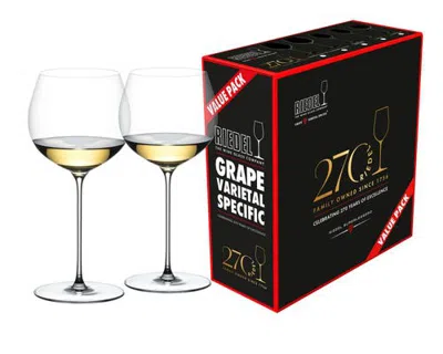 Riedel Superleggero Chardonnay 2 Piece Wine Glass Set In Transparent