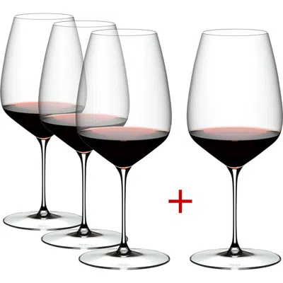 Riedel Veloce Cabernet/merlot Wine Glass, Set Of 4 In Transparent