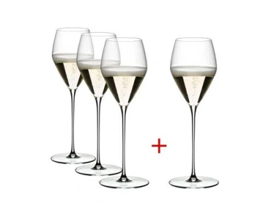 Riedel Veloce Champagne Wine Glass, Set Of 4 In Transparent