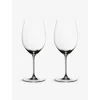 Riedel Clear Clear Veritas Cabernet Pair Of Glasses In Clear