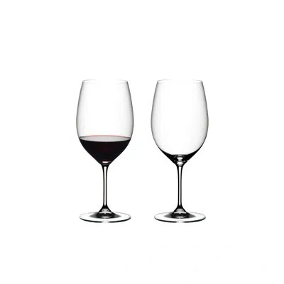 Riedel Vinum Cabernet Sauvignon/merlot Wine Glass (set Of 2) In Clear
