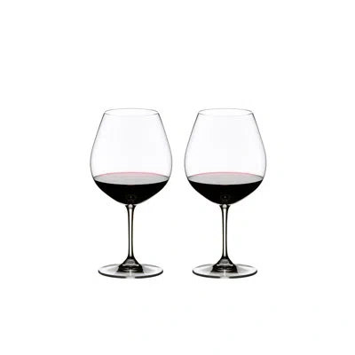 Riedel Vinum Pinot Noir (burgundy Red) Wine Glass (set Of 2) In Clear