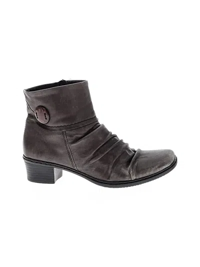 Pre-owned Rieker Ankle Boots In Gray