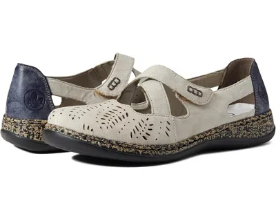 Rieker Daisy 46375-60 Flats Women's Ivory Leather Slip On Mary Jane Zogg919 In White