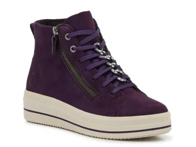 Rieker Julika 70 Wedge Hightop Sneaker In Purple