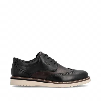 Rieker Men's Alan 04 Wide Shoes In Nero/blei In Black