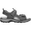 Rieker Men's Clemens 61 Synthetic Leather Sandal In Schwarz/blei In Multi