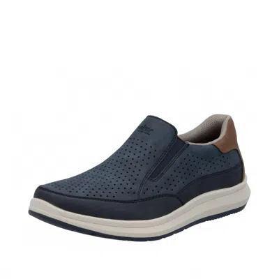 Rieker Men's Reinhard Slip-on Shoes In Lake/denim/nuss In Blue