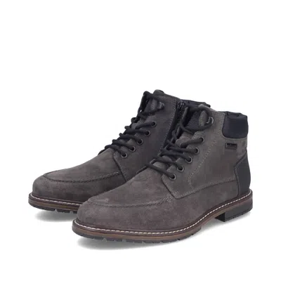 Rieker Men's Tie Boot In Asphalt/schwarz In Gray