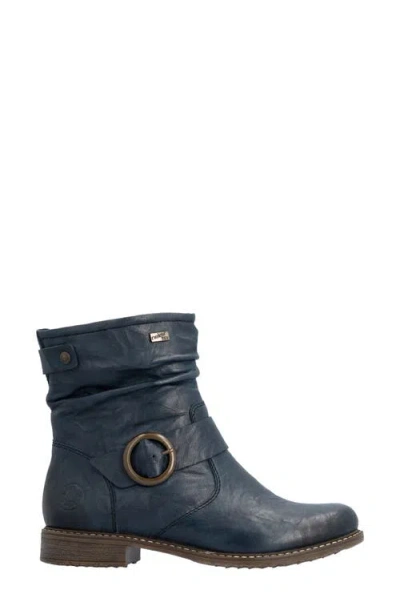 Rieker Ornella 57 Leather Bootie In Blue