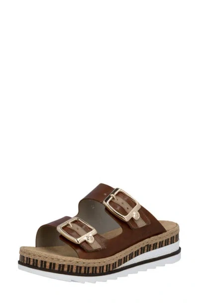 Rieker Regina 55 Slide Sandal In Brown