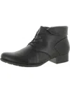 RIEKER SARIANA 31 WOMENS LEATHER BLOCK HEEL ANKLE BOOTS