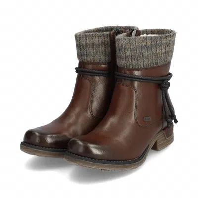 Rieker Women's 79688 Ankle Boots In Brown/graphite In Multi