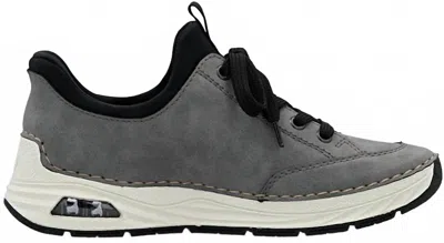 Rieker Women's Angela 67 Sneakers In Stein/schwarz In Gray